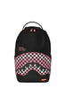 Sprayground Zaino Shark Central Nero Logo Rosa Scacchi