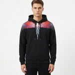 Marcelo Burlon Felpa County of Milan Cappuccio Nero Aquila Rosso