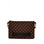 Sprayground Pochette Sawtooh Shark in Paris Marrone Scacchi