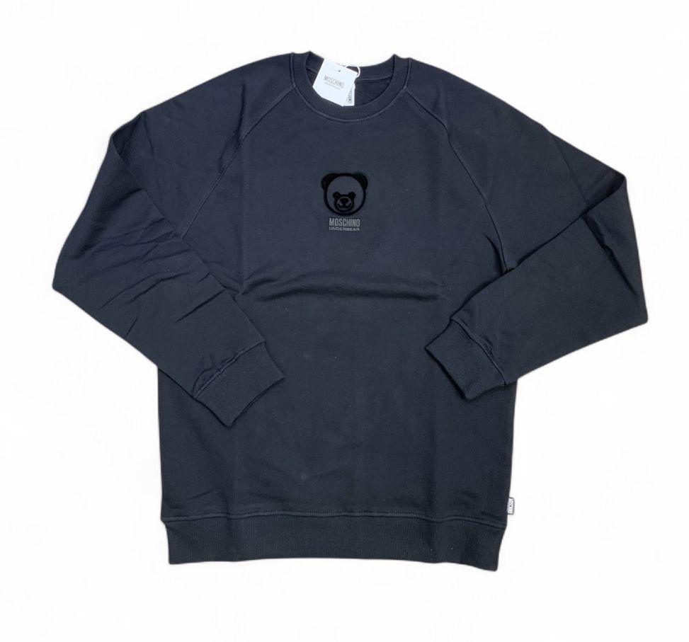 Moschino Felpa Uomo Nero Cotone Orsetto Centrale