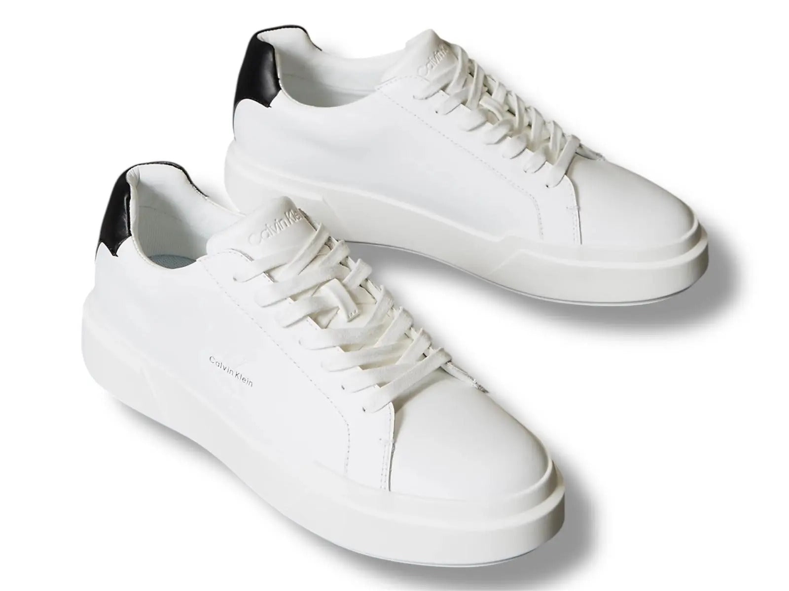 Calvin Klein Leather Durable Traction Bianco Nero