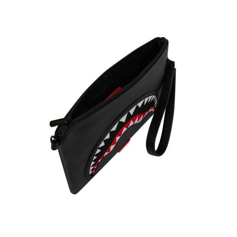 Sprayground Pochette Spraygrond Fly Knit Mounth Crossover Clutch Nera