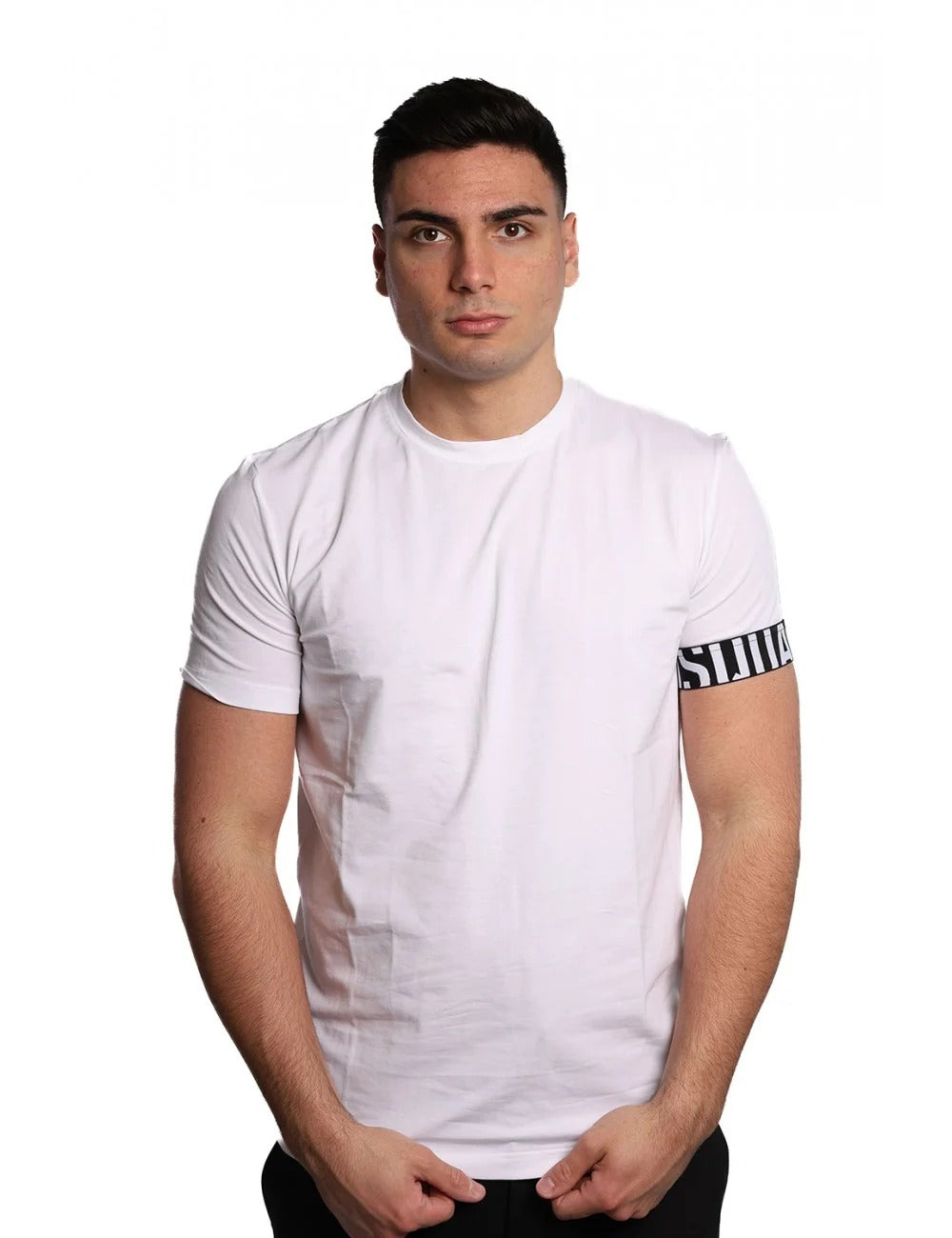 Dsquared2 T-Shirt Mezza Manica Bianco Logo Nero