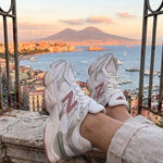 New Balance 9060 Bianco Argento Rosa Antico