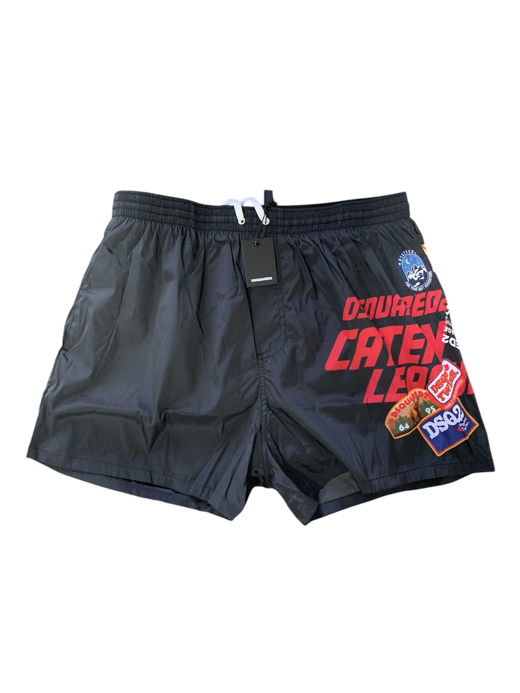 Dsquared2 Costume Mare Short Caten Nero Uomo 2025