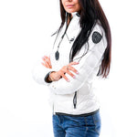 Blauer Giubbino Camelia Onde Invernale Strass Donna Bianco