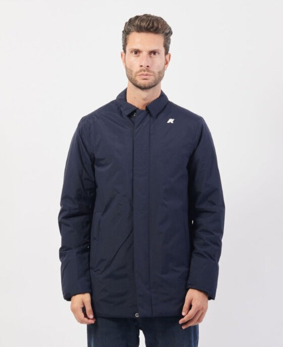K-way Giubbino Benny Warm Ottoman Blu Mezzi Tempi Uomo