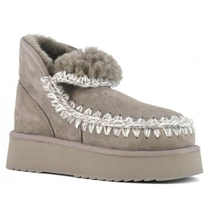 Mou Mini Eskimo Platform Boot Grigio Silver