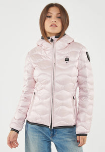 Blauer Giubbino Camelia Onde Invernale Strass Donna Rosa