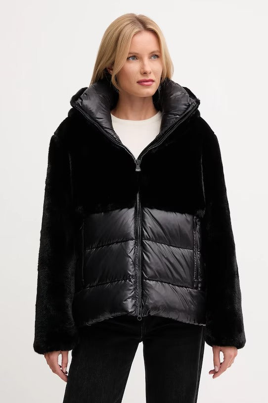 Blauer Fanevil Donna Piumino Pelliccia Nero