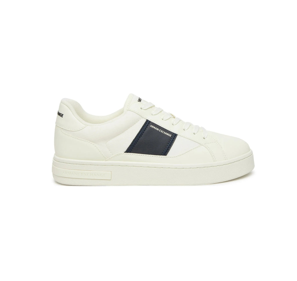 Armani Exchange Sneaker Bianca Off White Fascia Navy