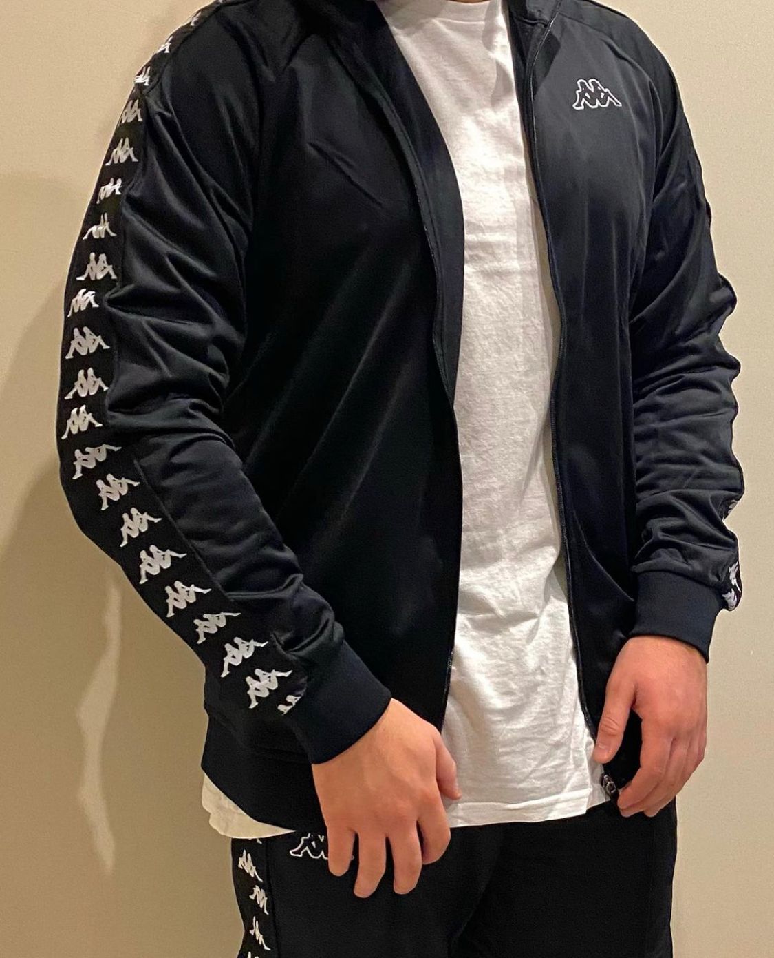 Tuta Kappa Acetata Completa Nero Bande Nere – UPremium