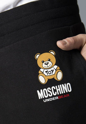 Moschino Shorts Teddy Bear Logo Piccolo Orsacchiotto Nero