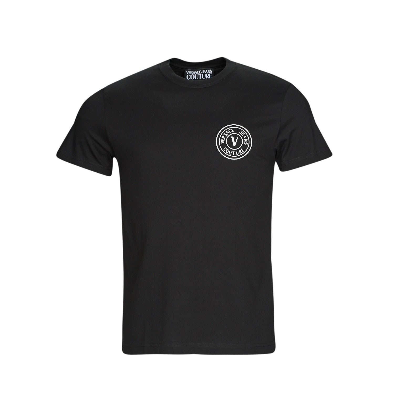 Versace T-Shirt Mezza Manica Logo Small Bianco Nero