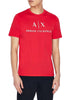 Armani Exchange T-Shirt Regular Fit Rosso Bianco