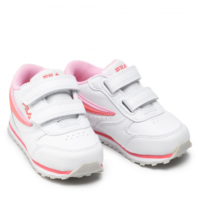 Fila Orbit Velcro Infants Bianco Rosa Bambina