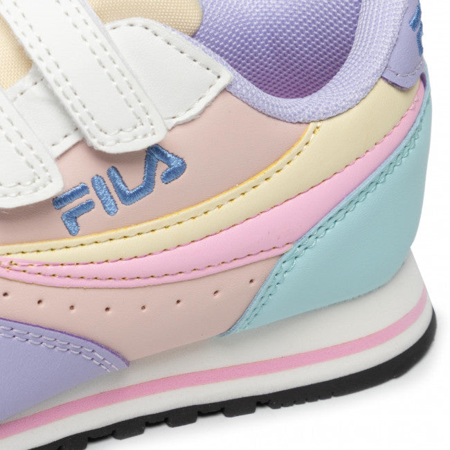 Fila Orbit Velcro Low Kids Rosa Turchese Bianco