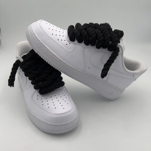 Nike Air Force 1 White Rope Laces Black