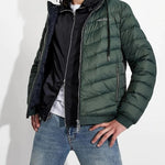 Armani Exchange Piumino con cappuccio verde