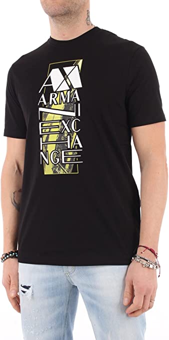 Armani Exchange T-Shirt Regular Fit Nero Verde