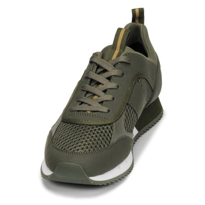 Sneakers Armani EA7 Laces Verde Militare Logo Oro Bianco