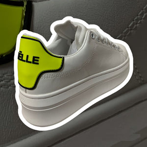 Gaelle Sneakers Addict Mcqueen Bianco Giallo Fluo