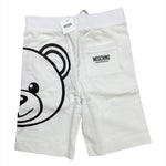 Moschino Shorts Teddy Bear Logo Grande Bianco