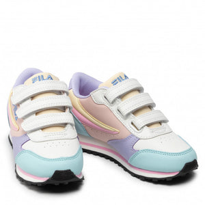 Fila Orbit Velcro Low Kids Rosa Turchese Bianco