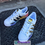 Adidas Superstar Schizzi Pride Multicolor Borchie Oro [Handmade]