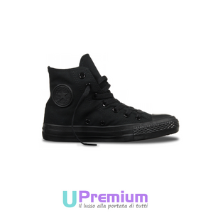 Converse tutte top nere alte indossate