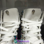 Converse All Star Teschio Messicano Tessuto Borchiate Bianche
