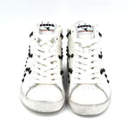 Diadora Game High Sneakers Customized Bianco Borchie Nero Lucide Vintage