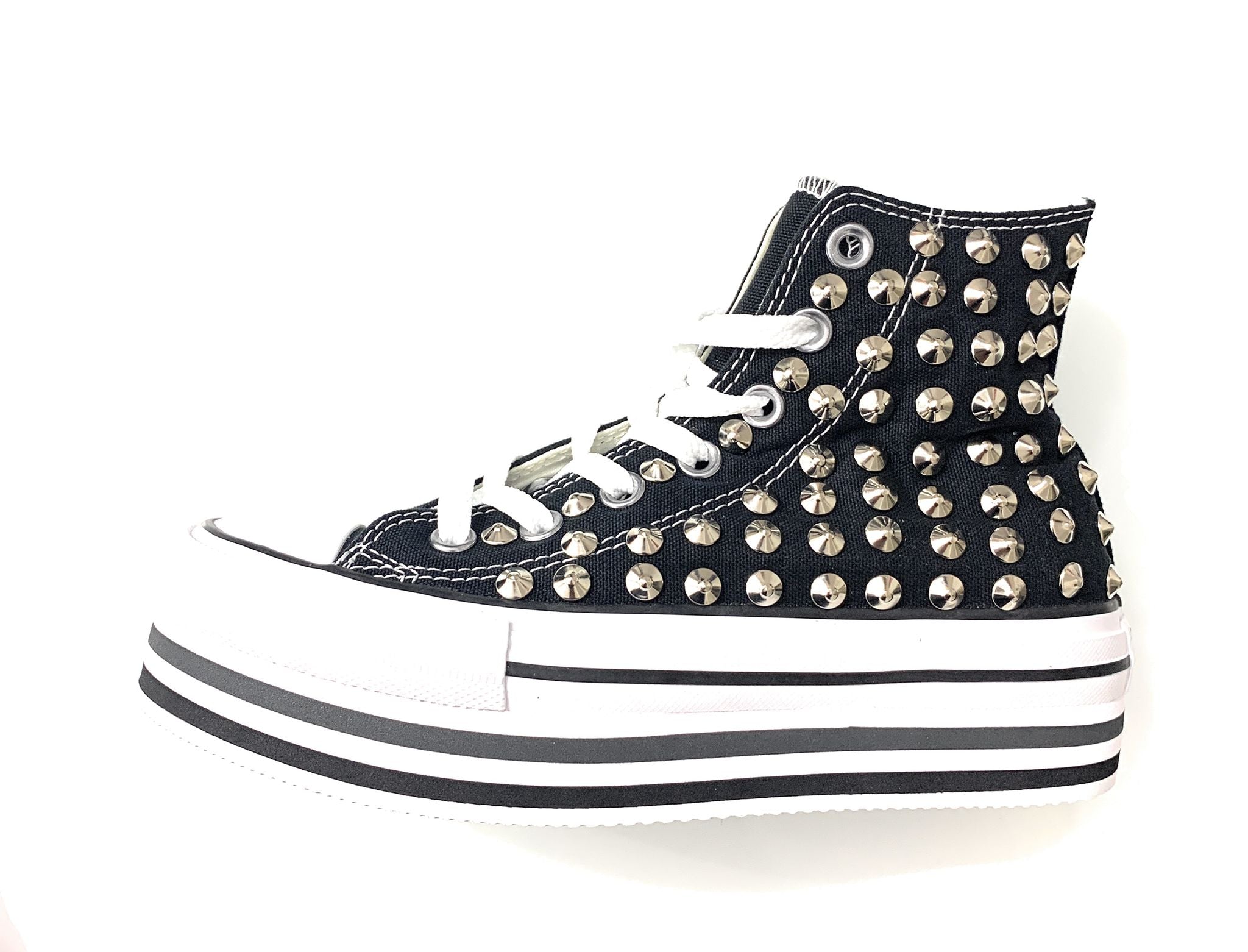 Converse All Star Platform Double Nero Stivaletto Classiche