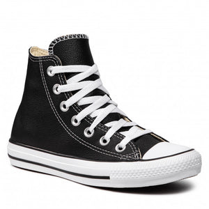 Converse Chuck Taylor Pelle Nero Bianco Alta 132170C