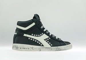 Diadora Game High Sneakers Customized Black Borchie