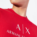Armani Exchange T-Shirt Regular Fit Rosso Bianco