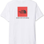 The North Face T-Shirt Red Box Tee Bianca Logo Rosso