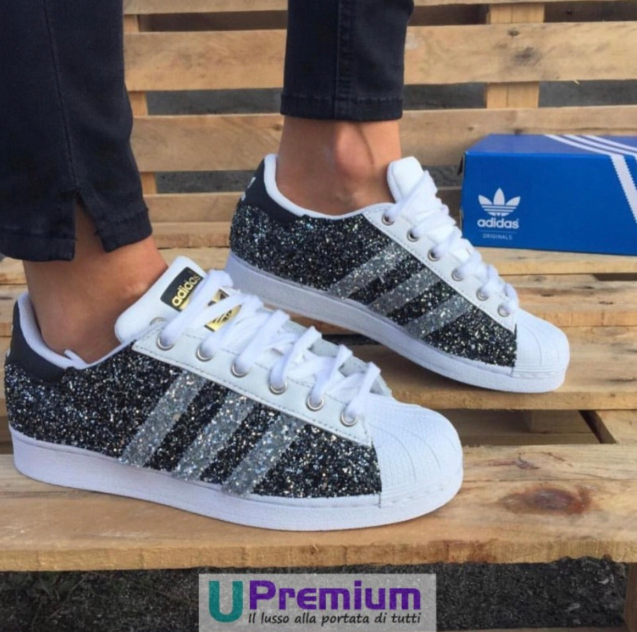 Adidas superstar nere glitter Clearance