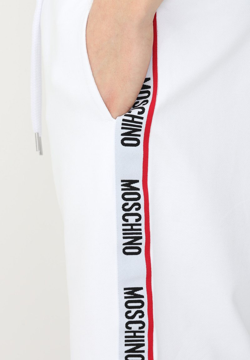 Moschino Shorts Banda Logo Bianco