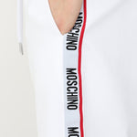 Moschino Shorts Banda Logo Bianco
