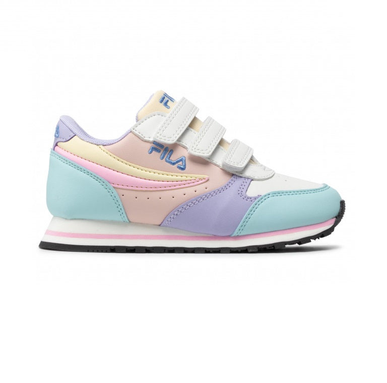 Fila Orbit Velcro Low Kids Rosa Turchese Bianco