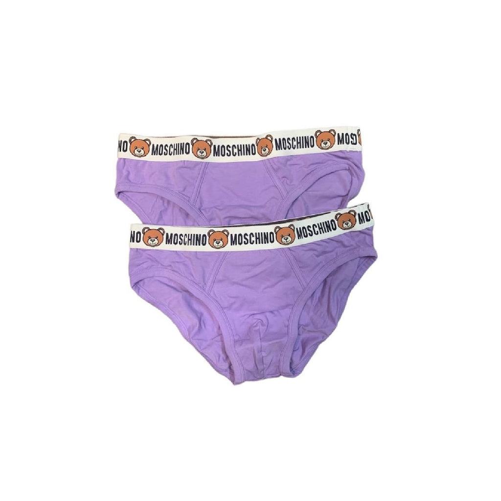 Moschino 2x Slip Orsacchiotto Teddy Bear Viola Uomo