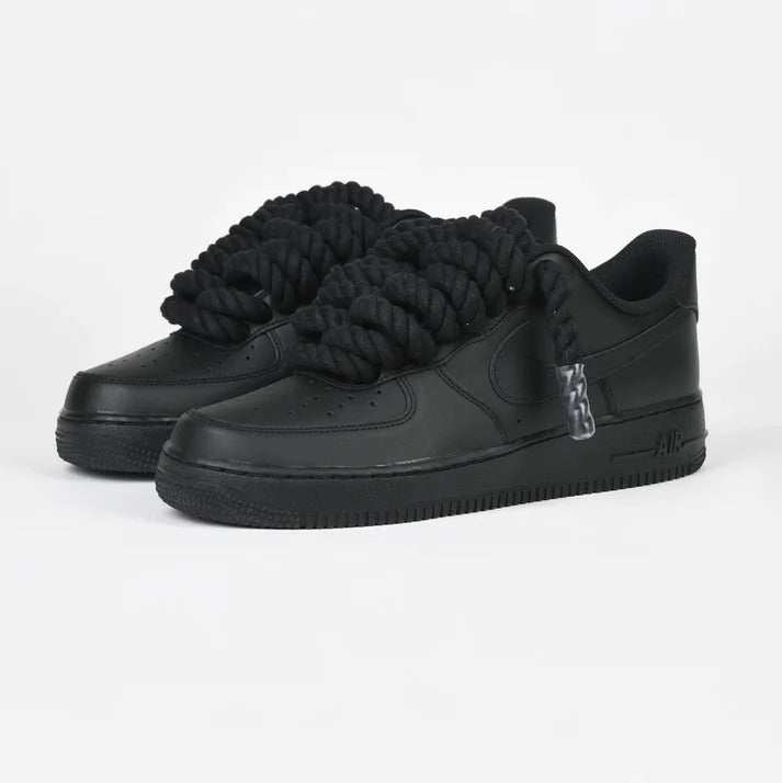 Nike Air Force Black Rope Laces Black – UPremium