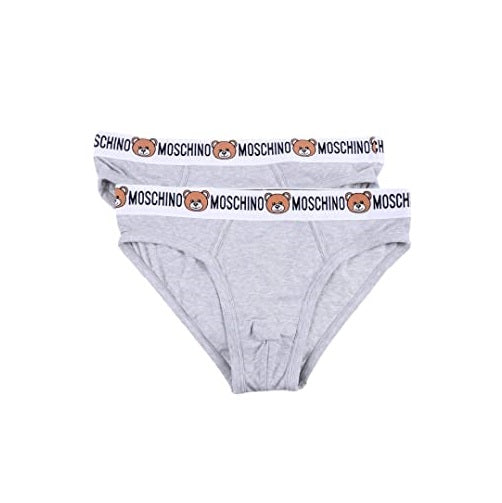 Moschino 2x Slip Orsetto Teddy Bear Uomo Grigio