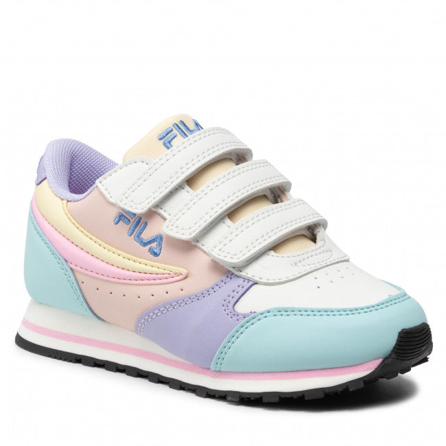 Fila Orbit Velcro Low Kids Rosa Turchese Bianco