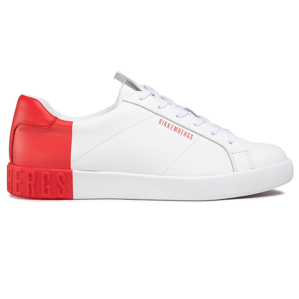 Bikkembergs Saul Bianco Rosso Sneakers Basse