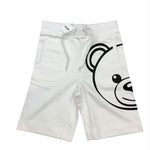 Moschino Shorts Teddy Bear Logo Grande Bianco