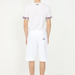 Moschino Shorts Banda Logo Bianco