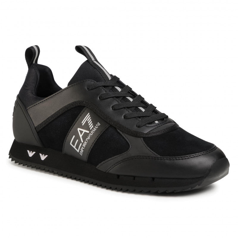 EA7 Sneakers Emporio Armani Triple Black Pelle Suede